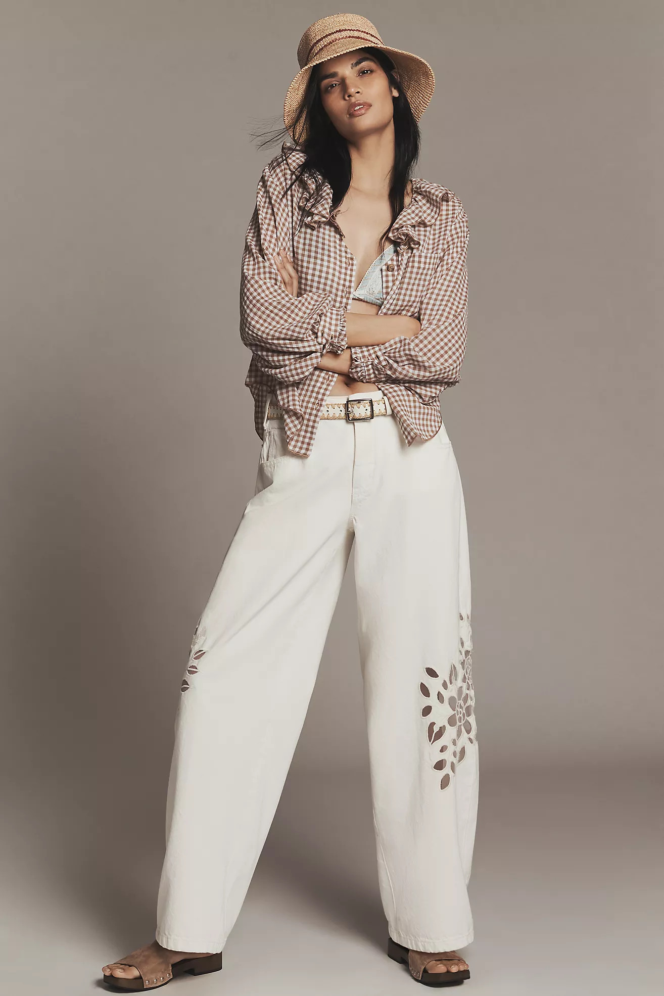 Pilcro Mid-Rise Relaxed Tapered Jeans | Anthropologie (US)