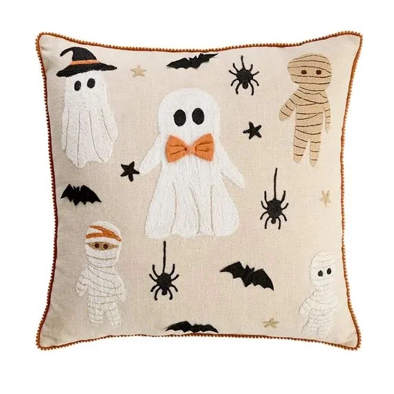 Halloween Ghost Throw Pillow, 18X18 Inch Halloween Throw Pillow with Pillow Core, Cute Pillow Sof... | Walmart (US)