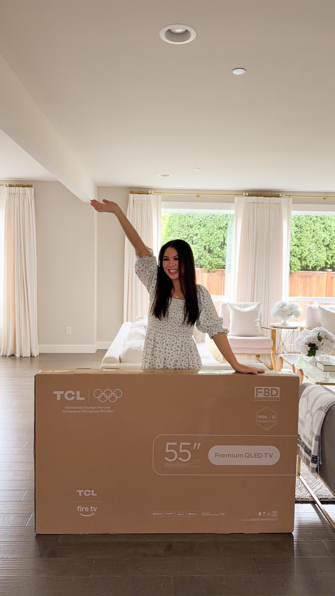 Excited to put this new TCL F8D Fire TV in Jeff's office!