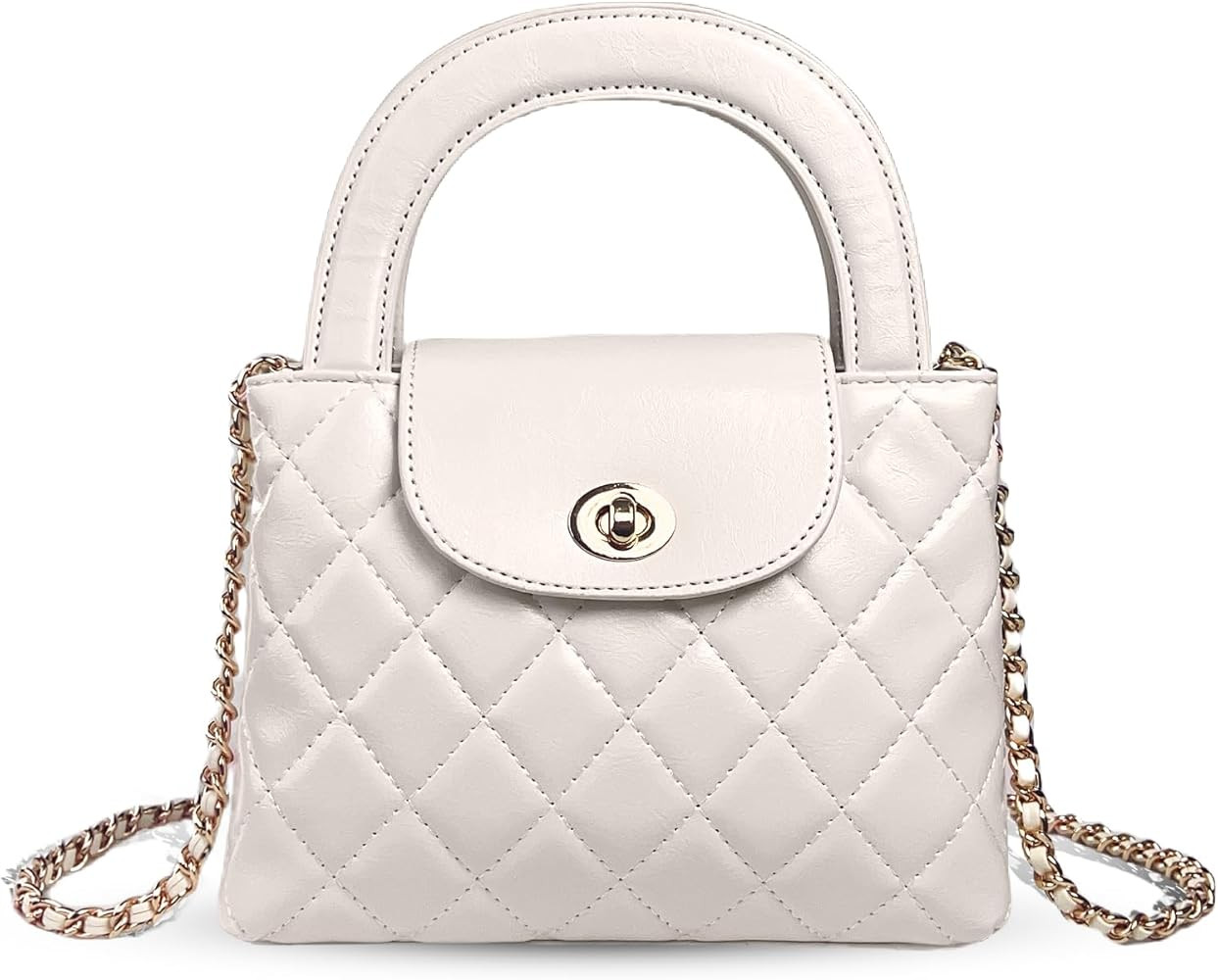 Croer Quilted Crossbody Tote Bags for Women Small Top Handle Purse Trendy Designer Handbag Satche... | Amazon (US)