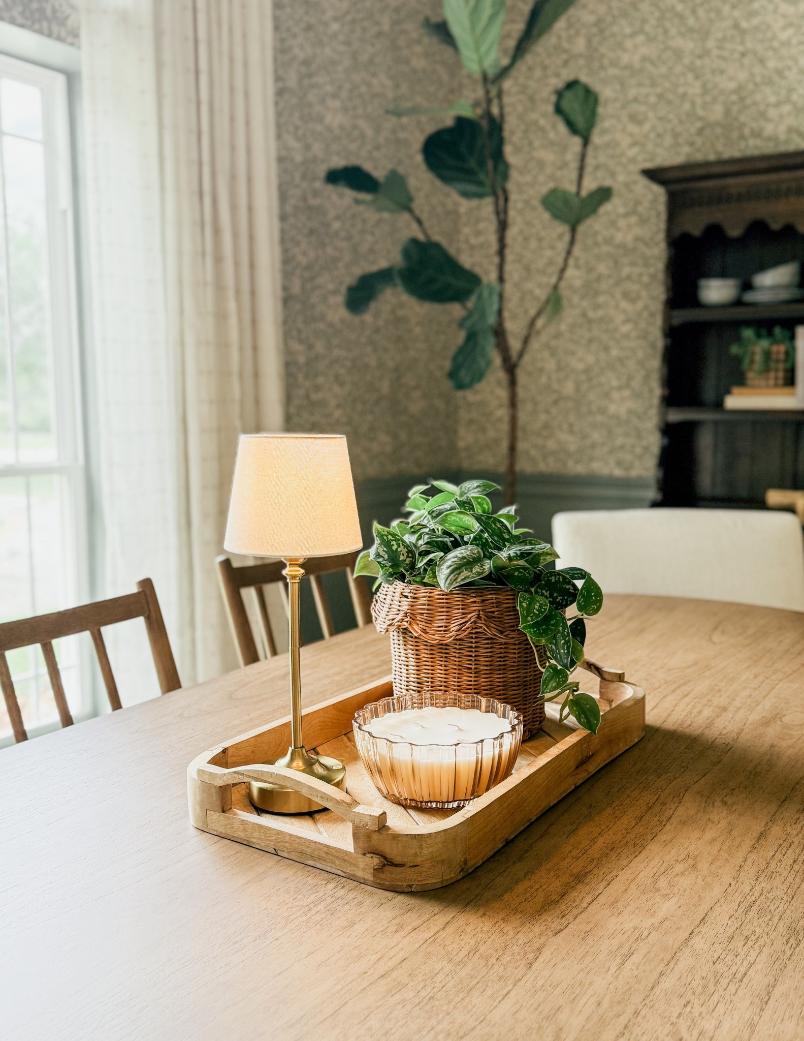 Love this little space! 

Touch lamp planter candle target Amazon THEBLOOMINGNEST dining room decor 

#LTKHome #LTKSaleAlert #LTKGiftGuide