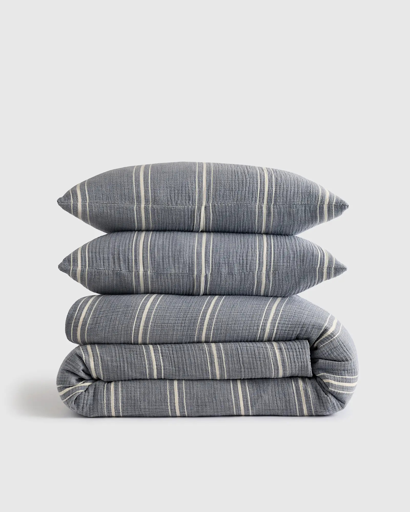Organic Cotton Gauze Stripe Duvet Cover Set | Quince