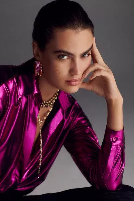 Disco Glitz Crystal Neckace | Anthropologie (US)