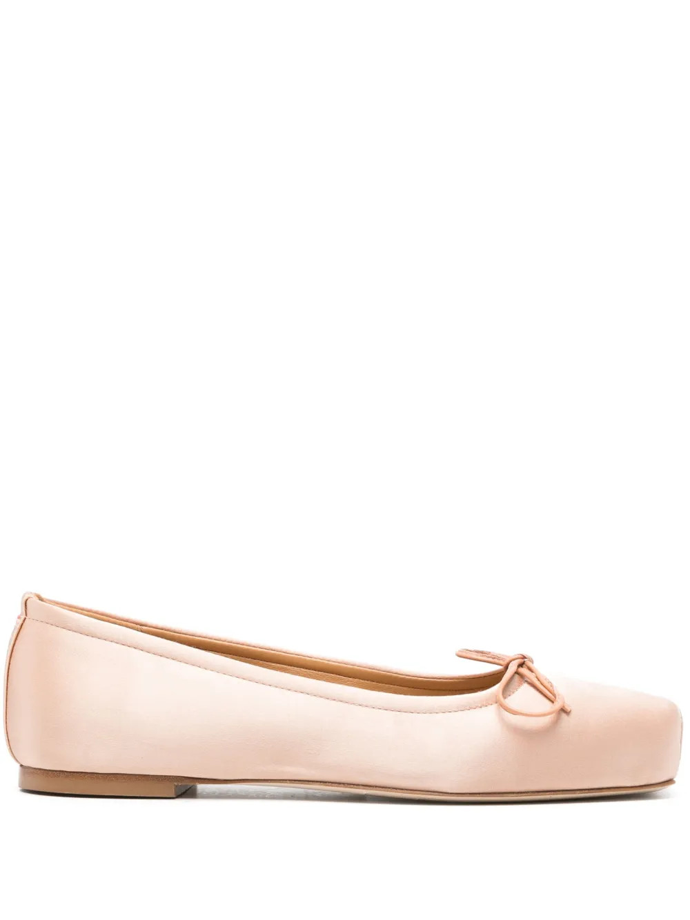 Aeyde square-toe Satin Ballerina Shoes | Pink | FARFETCH | Farfetch Global