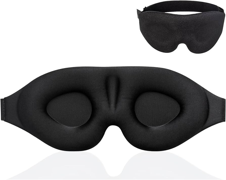 YIVIEW Sleep Mask for Men Women, 100% Light Blocking 3D Eye Mask of Night Sleeping Blindfold, Relaxi | Amazon (US)