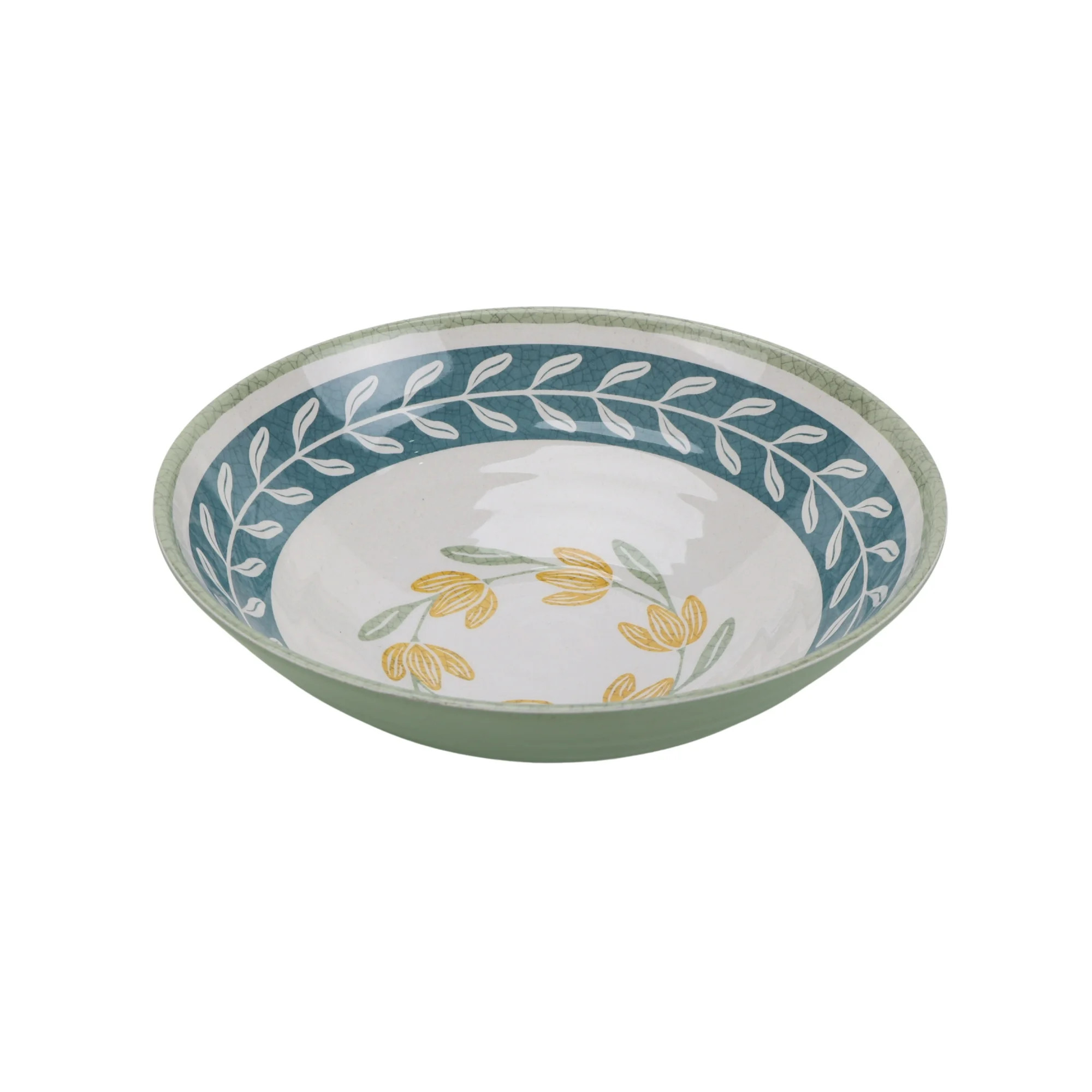 Better Homes & Gardens Bamboo Melamine Floral Serve Bowl, 13 Inch Diameter | Walmart (US)