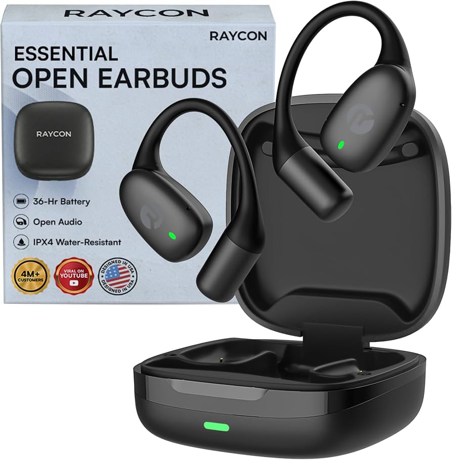 Raycon Essential Open Ear Earbuds – Open Ear Headphones, Earbuds Wireless Bluetooth, Sweat & Wa... | Amazon (US)