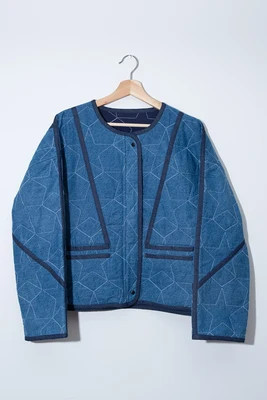Quilted Stars Denim Jacket S | Noonday