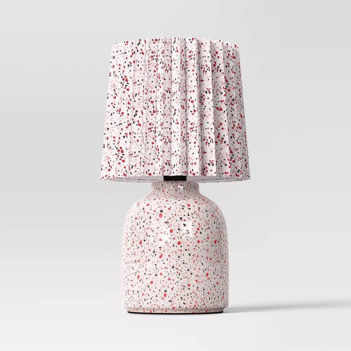 Mini Printed Ceramic Base Table Lamp with Printed Pleated Shade - Room Essentials™ | Target