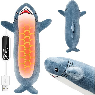Hothugz Shark Plush Heating Pad – Soft Wireless USB Heat Pad for Cramps & Pain Relief, Portable Stuffed Animal Gift for Women & Teens | Target