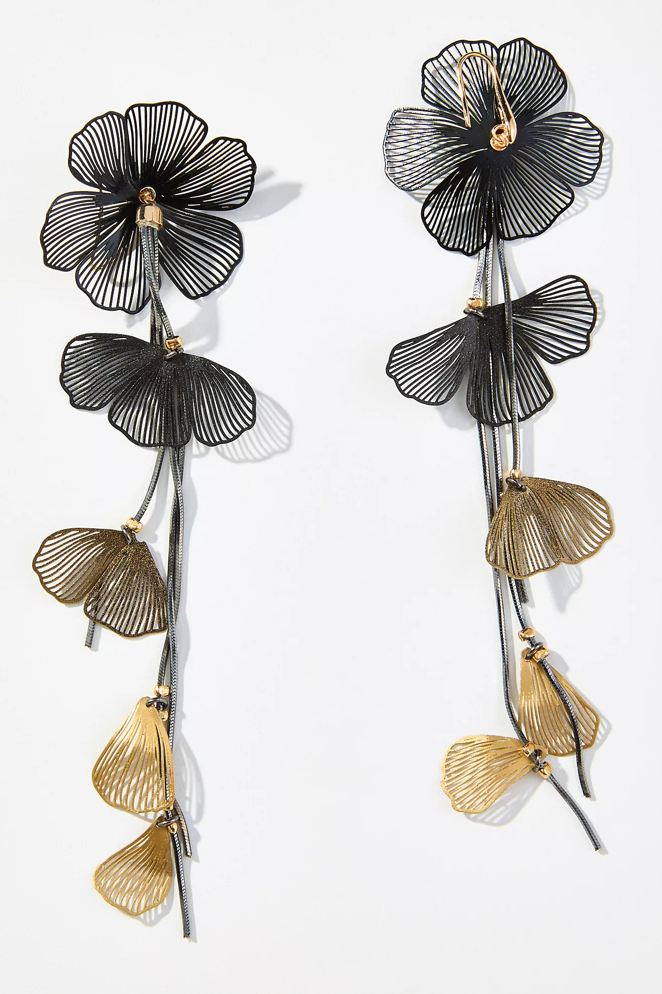 Long Flower Drop Earrings | Anthropologie (US)