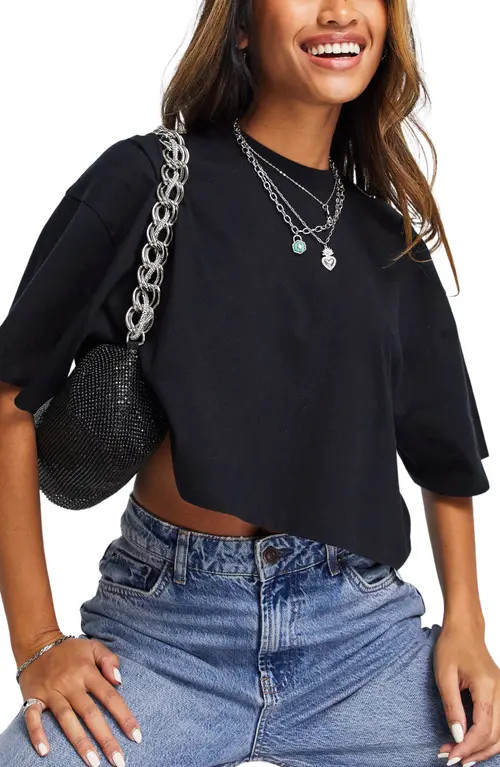 Topshop Boxy T-Shirt in Black at Nordstrom, Size Small | Nordstrom