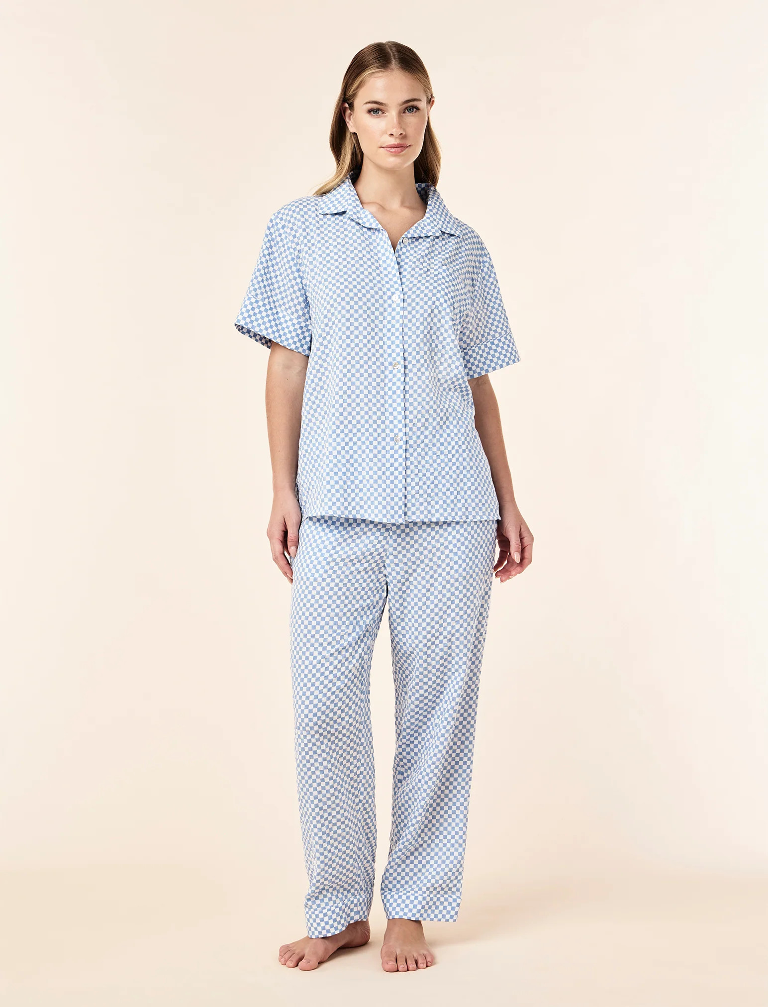 Anais Short Sleeve Full Length PJ Set | Papinelle Sleepwear US