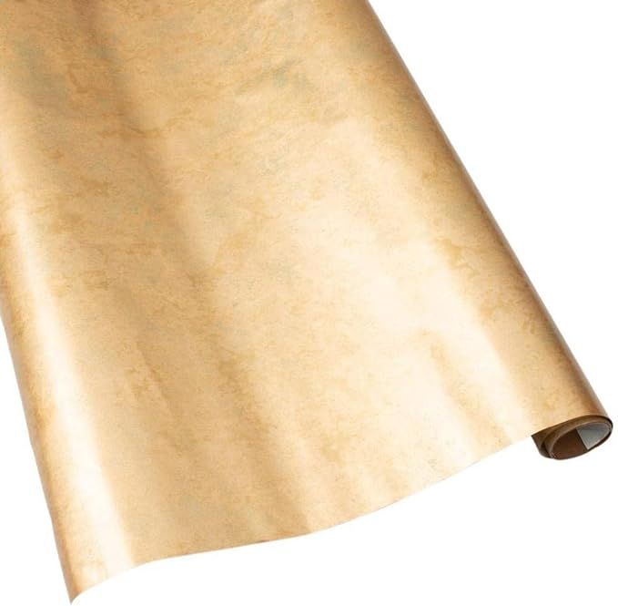 Caspari Antique Gold Foil Gift Wrapping Paper - One 30 in. x 6 ft. Roll | Amazon (US)
