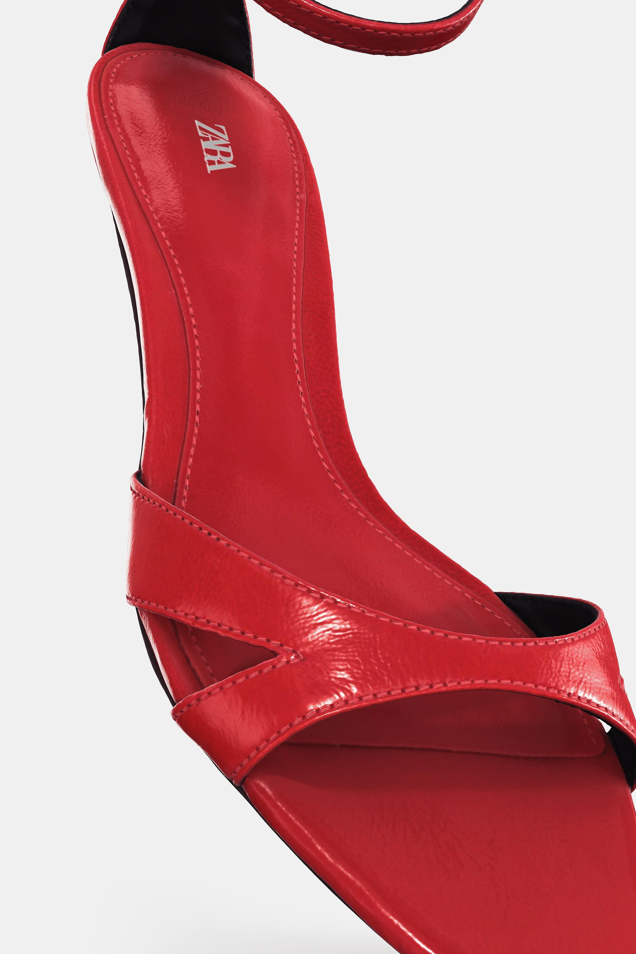 LEATHER STRAP SANDALS | Zara UK