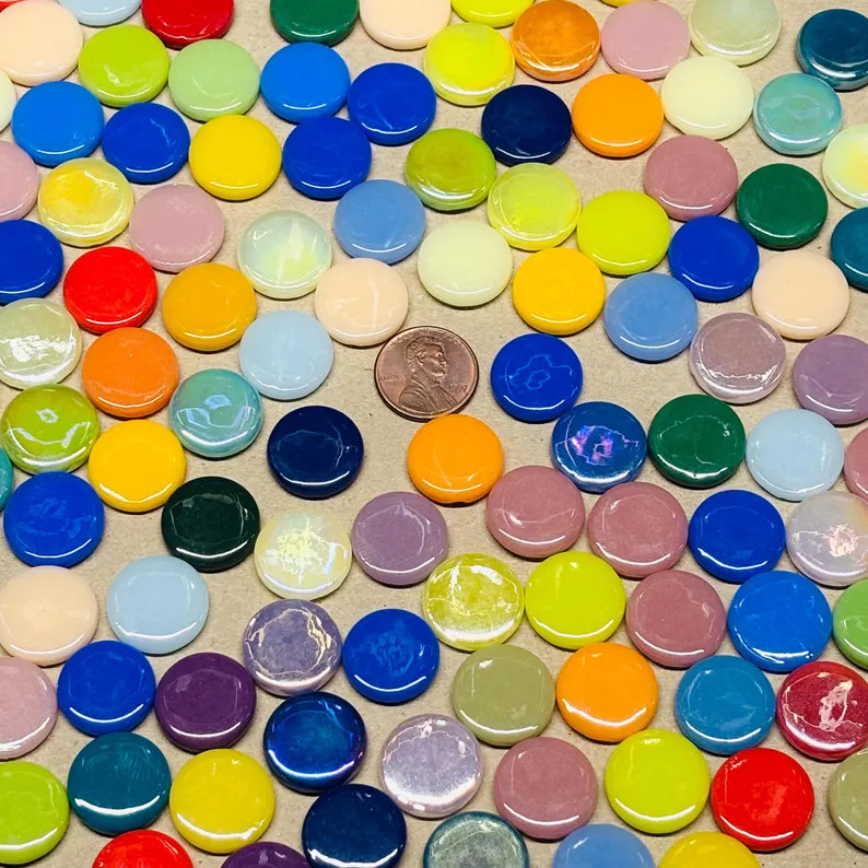 30 Ceramic Round Tiles - Etsy | Etsy (Global)