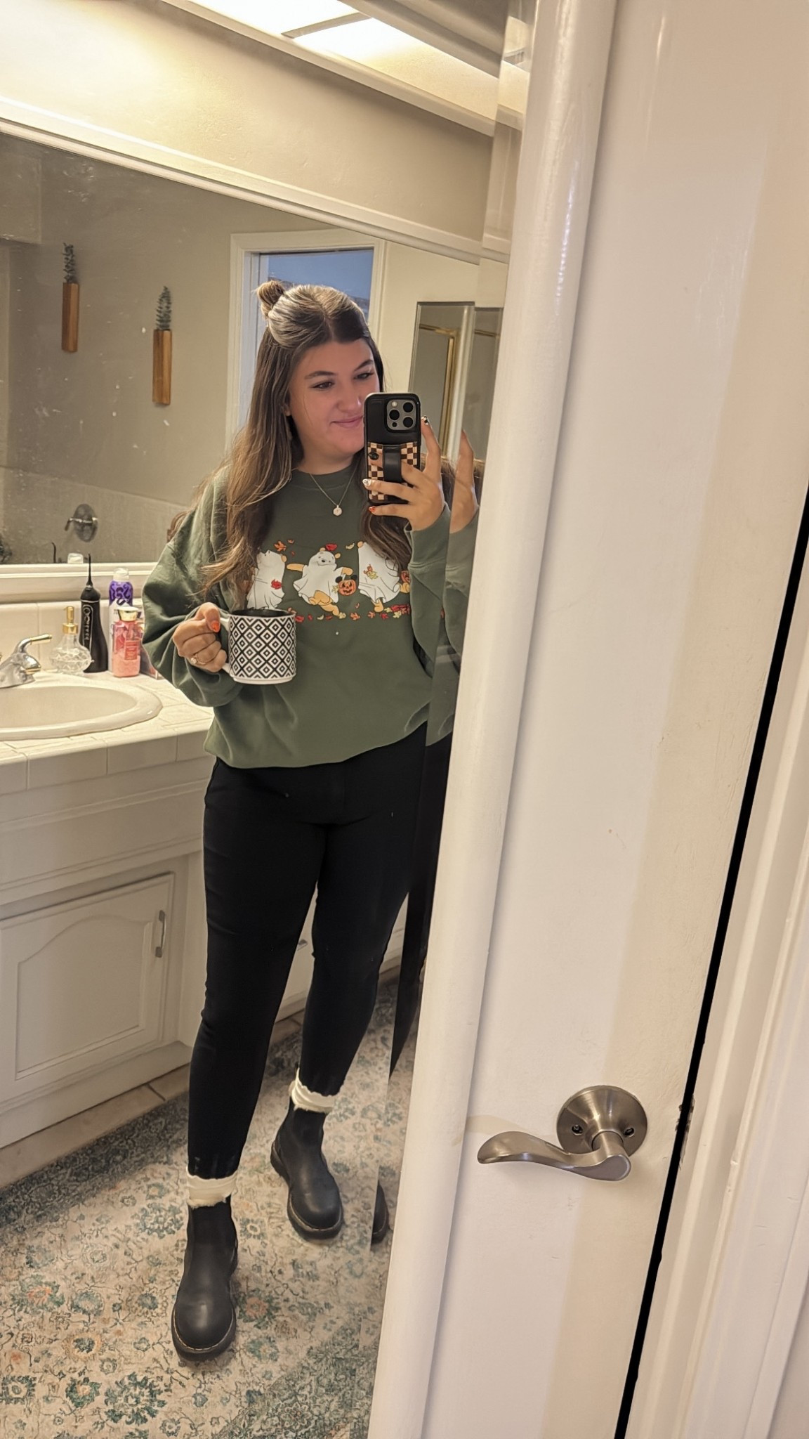 Rainy Day Vibes 💚🌧️ sweatshirt made by me @brazzmakes 

#LTKWorkwear #LTKSeasonal