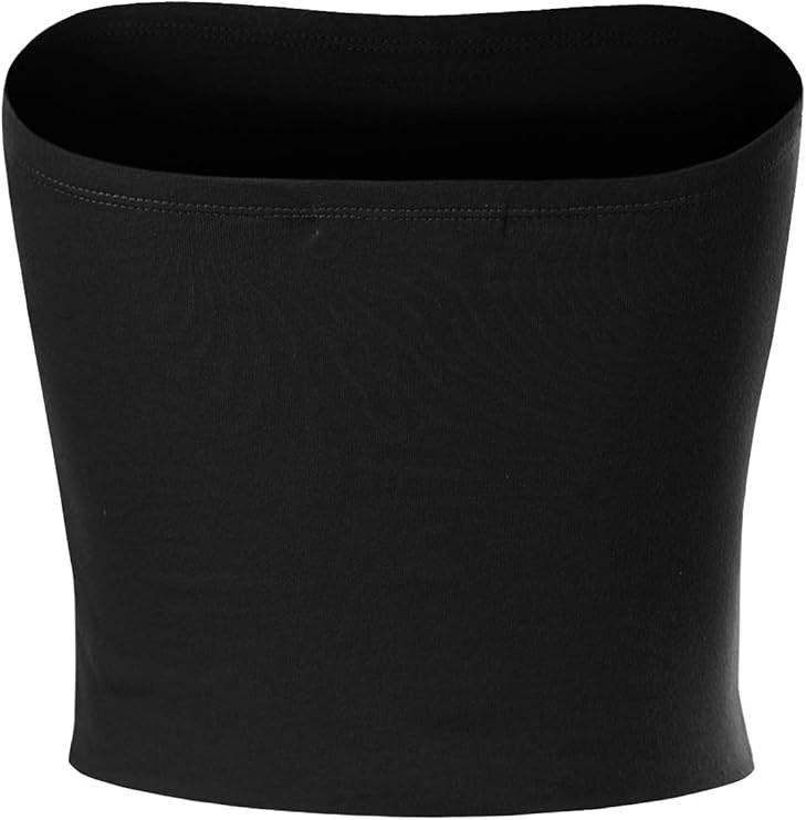 MixMatchy Women's Casual Strapless Basic Sexy Tube Top | Amazon (US)