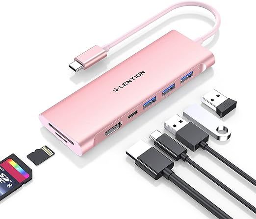 LENTION USB C Multiport Hub with 4K HDMI, 3 USB 3.0, SD/Micro SD Card Reader, 100W PD Compatible ... | Amazon (US)
