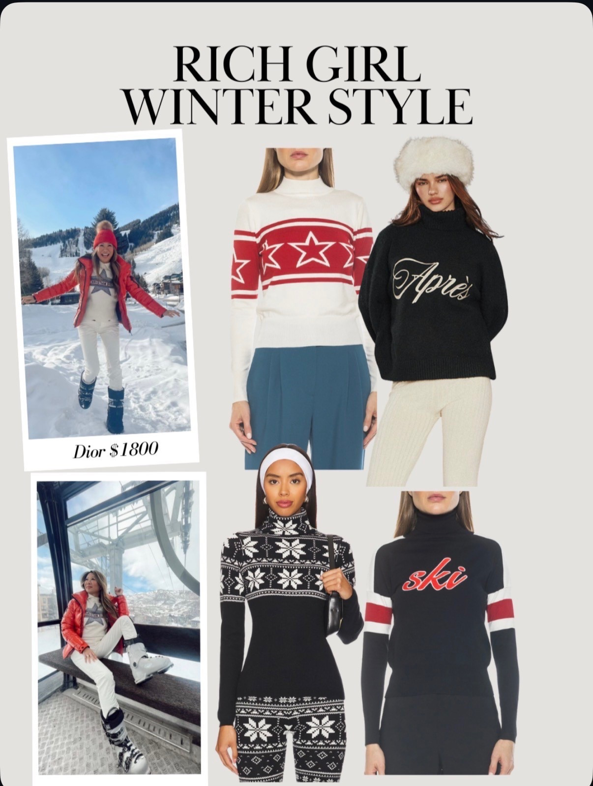 Apres ski sweaters! Ski trip outfit, look for less 

#LTKSeasonal