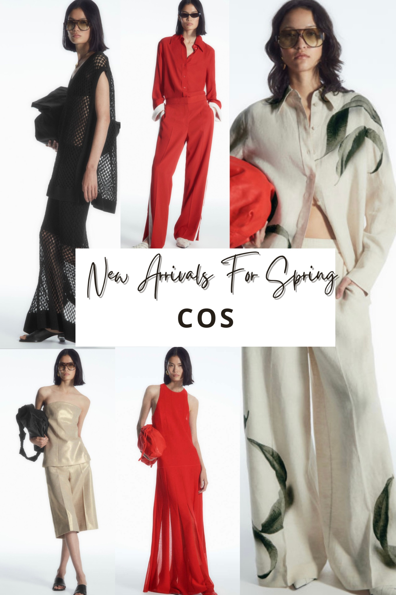 New Arrivals for Spring at COS. The black woven vest & skirt set as well as the red maxi halter neck dress are my favorite !

#LTKstyletip