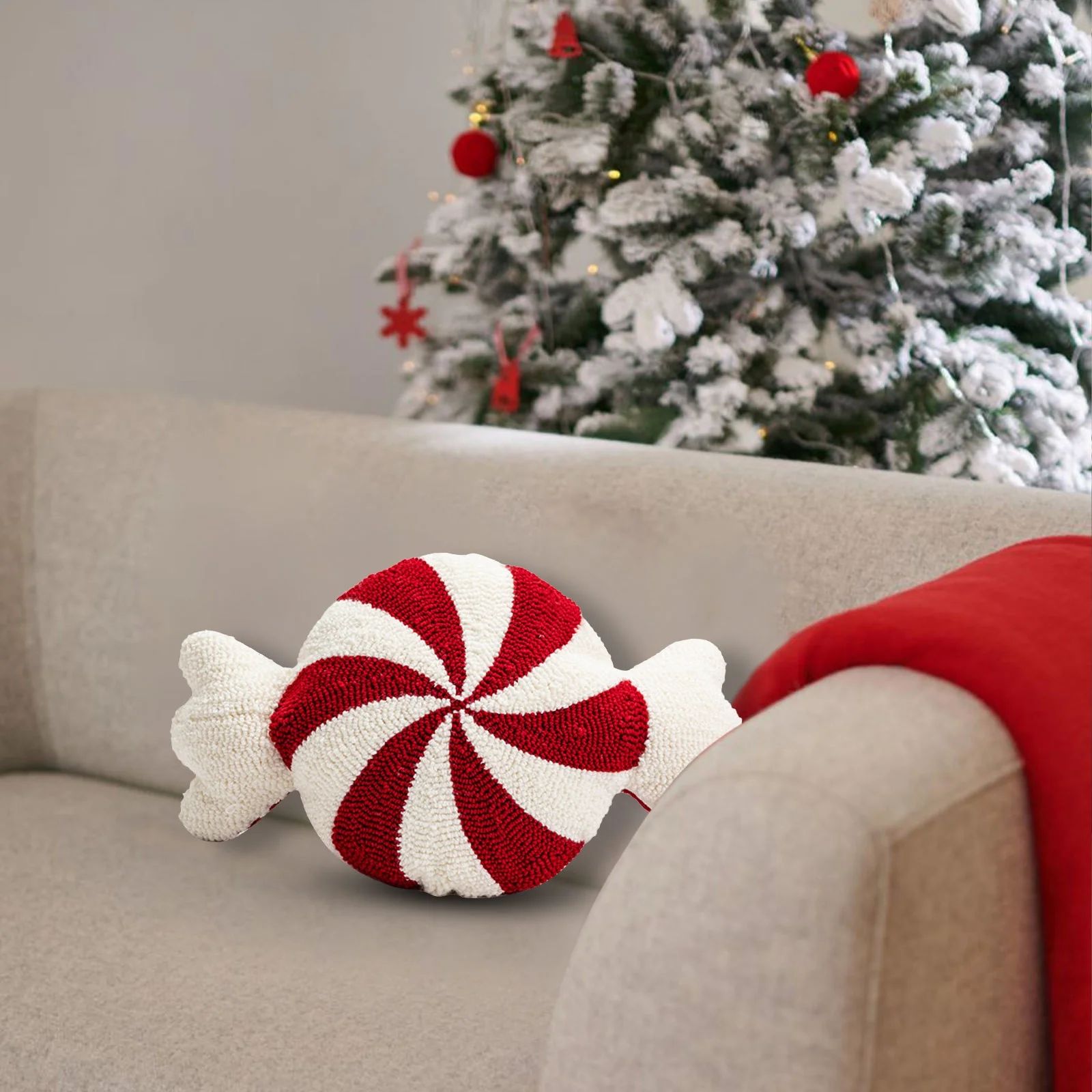 Bwomeauty Christmas Decoration Clearance,Christmas Candy Cane Pillow Christmas Throw Pillows Pepp... | Walmart (US)