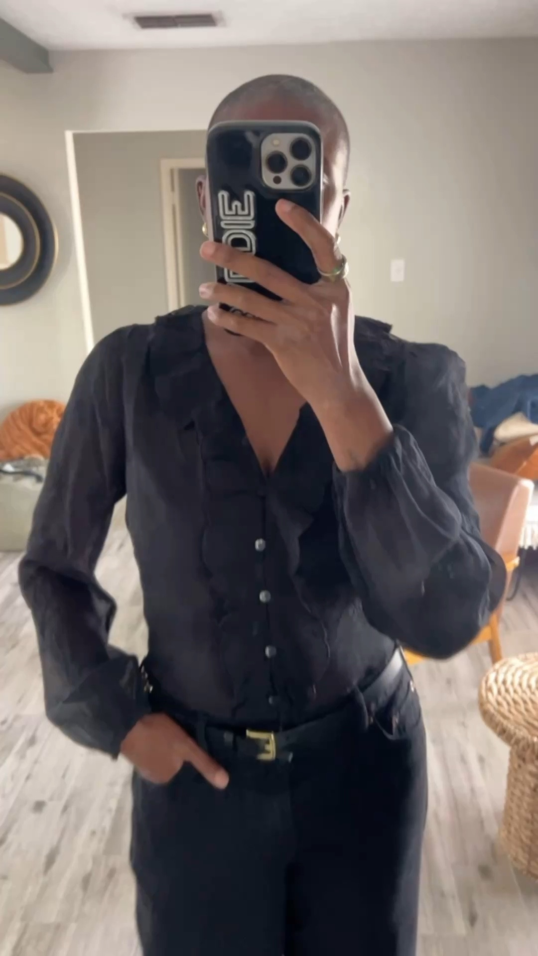 The category is jeans and a cute top! My jeans are a wide leg black denim from Abercrombie, the first sheer black top is so sexy, and it is cute with jeans, the second one is so fun off the shoulder with great texture and the last one is actually a two for one with a two top of layer on top of a white button-down shirt. 
￼

#LTKstorytime #LTKgrwm