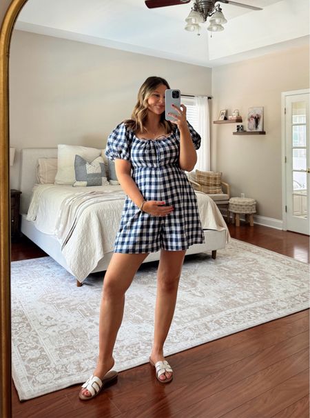 Gingham romper - wearing a medium and currently 27 weeks 💙

fourth of july outfit

#LTKBump #LTKStyleTip