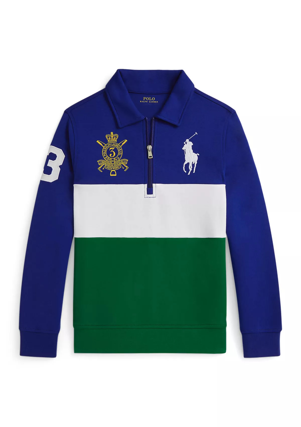 Boys 8-20 Big Pony Double Knit Collared Sweatshirt | Belk
