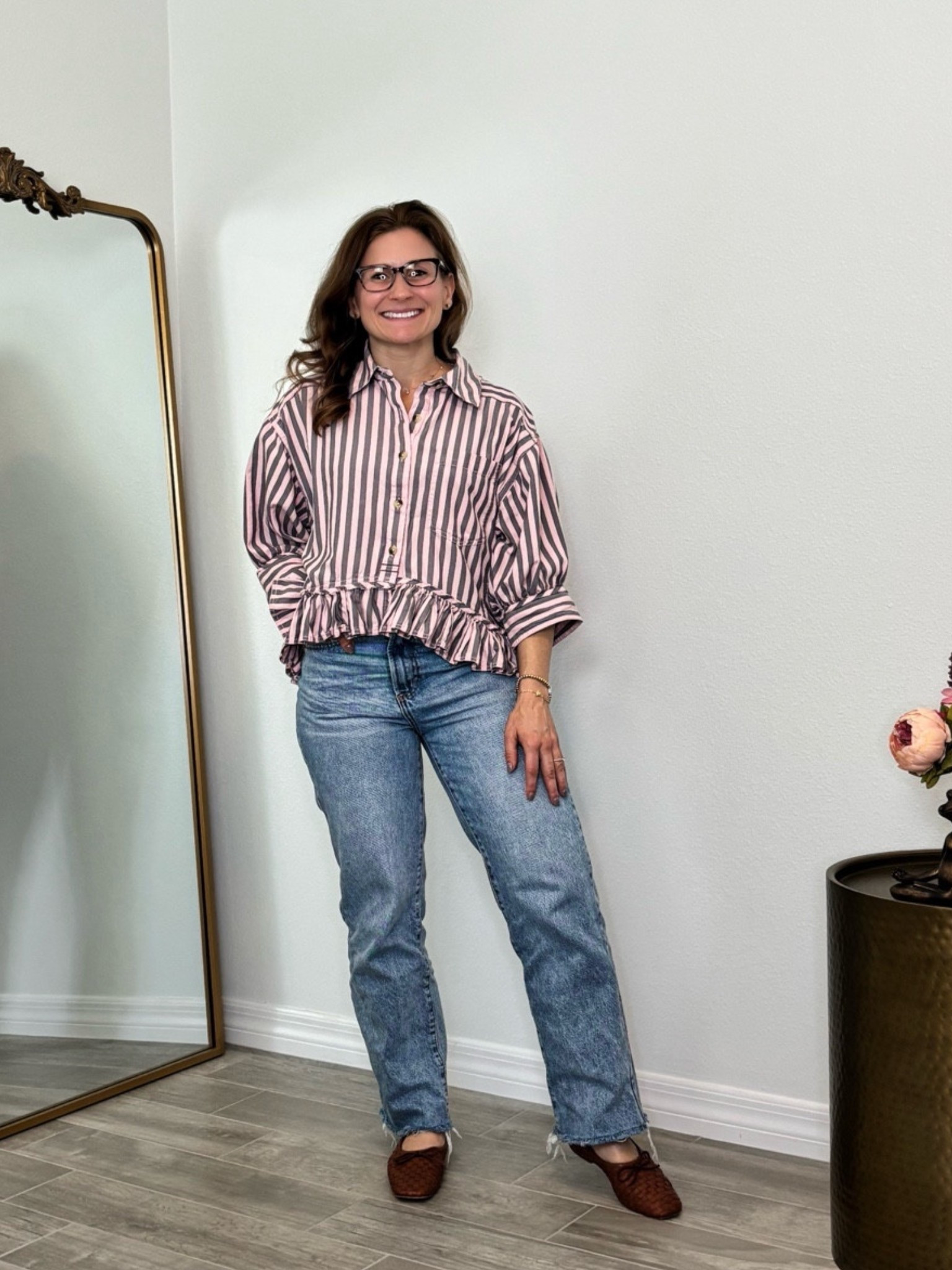 Petite friendly denim for $60 - I’m 4’10” wearing the 26” inseam 

#LTKootd #LTKOver40 #LTKPetite