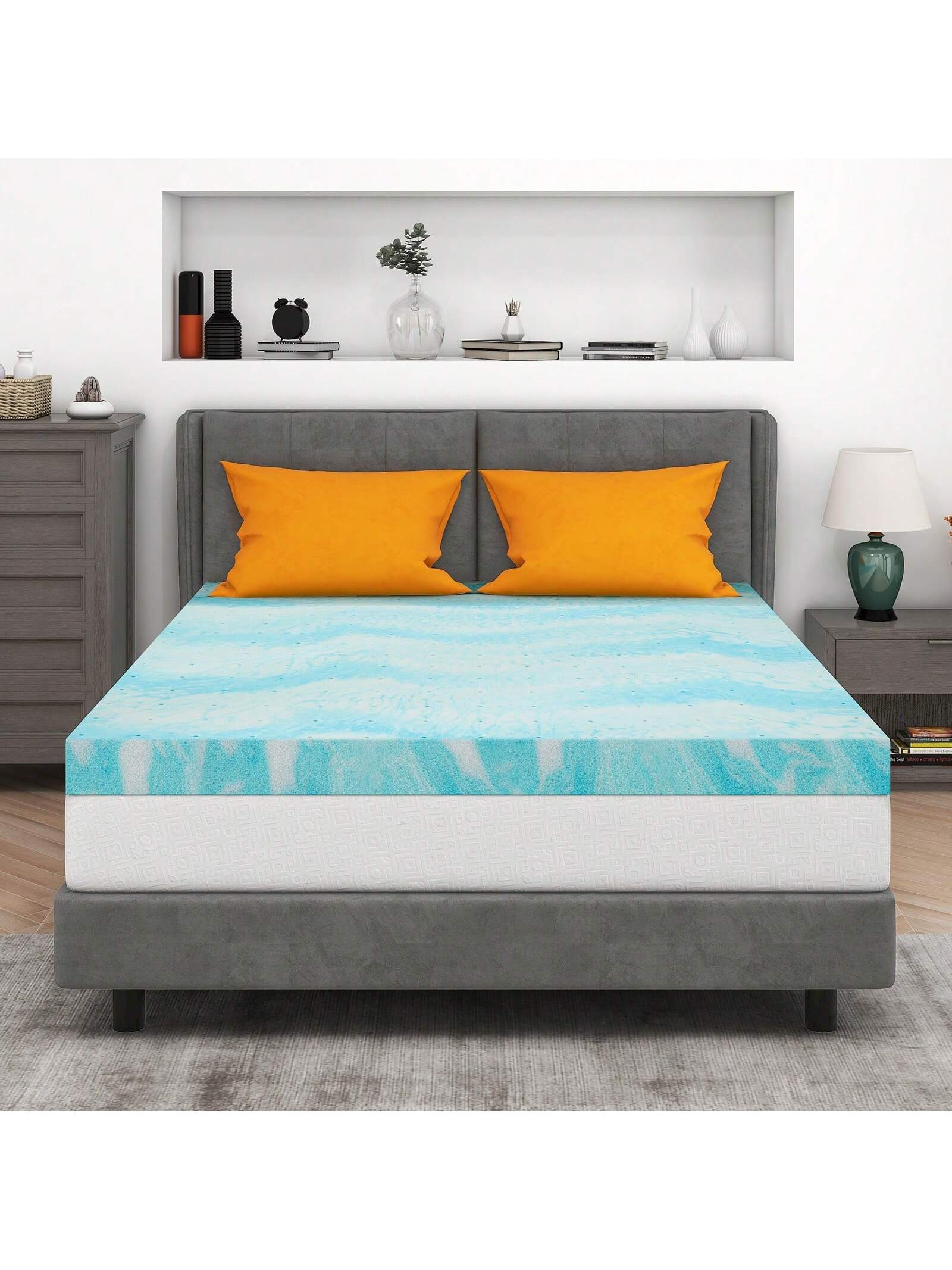 Memory Foam Mattress Topper For Pressure Relief For Back Pain, Soft & Breathable,CertiPUR-US Cert... | SHEIN