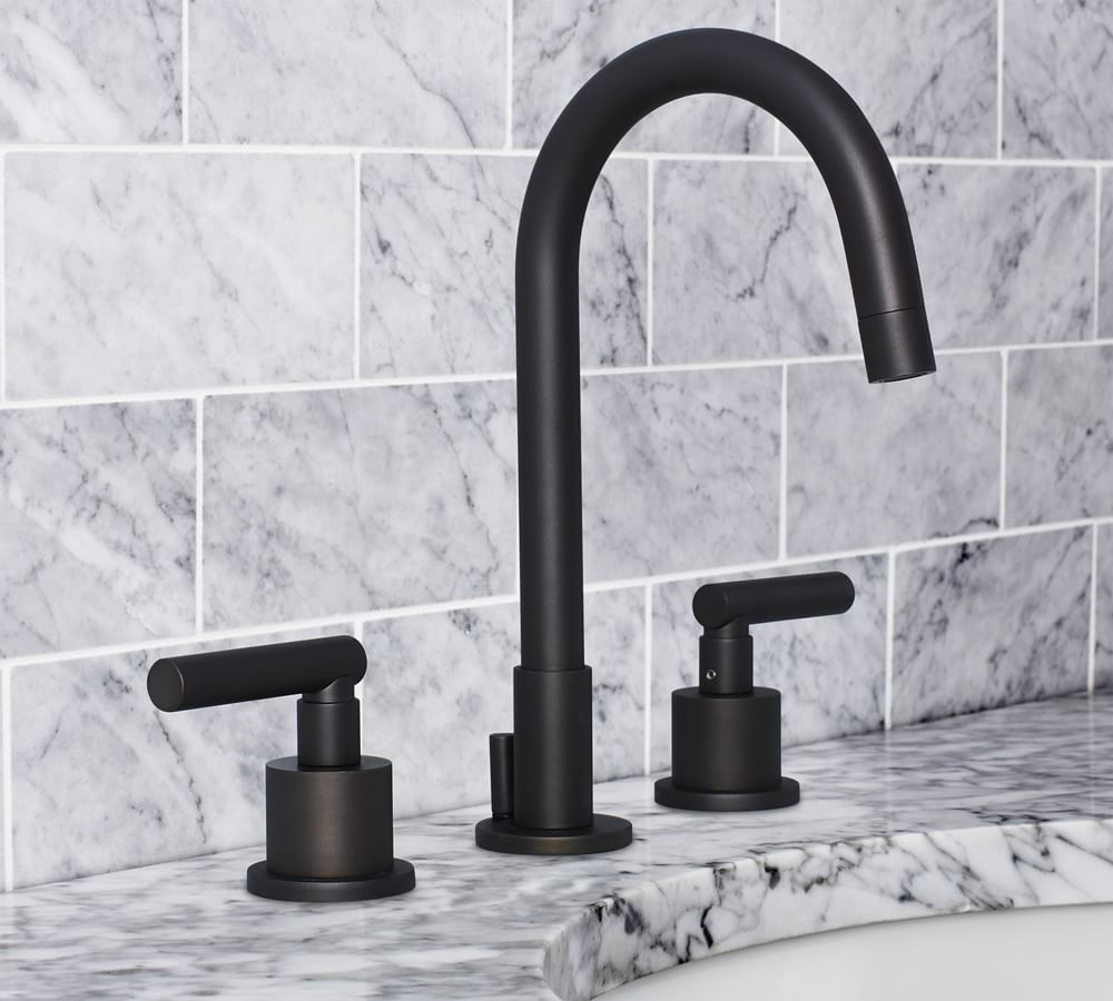 Linden Lever Handle Widespread Bathroom Sink Faucet | Pottery Barn (US)