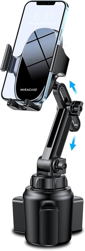 Miracase [Upgraded Version Cup Phone Holder for Car, Universal Adjustable Long Neck Car Phone Mou... | Amazon (US)
