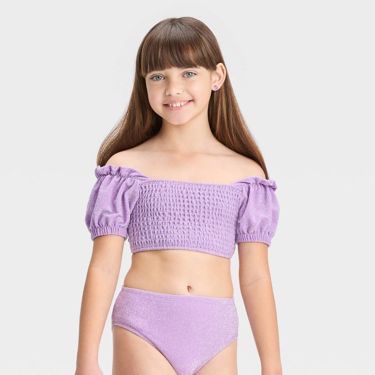 Girls' Disney The Little Mermaid 2pc Swimwear Set - Light Purple | Target