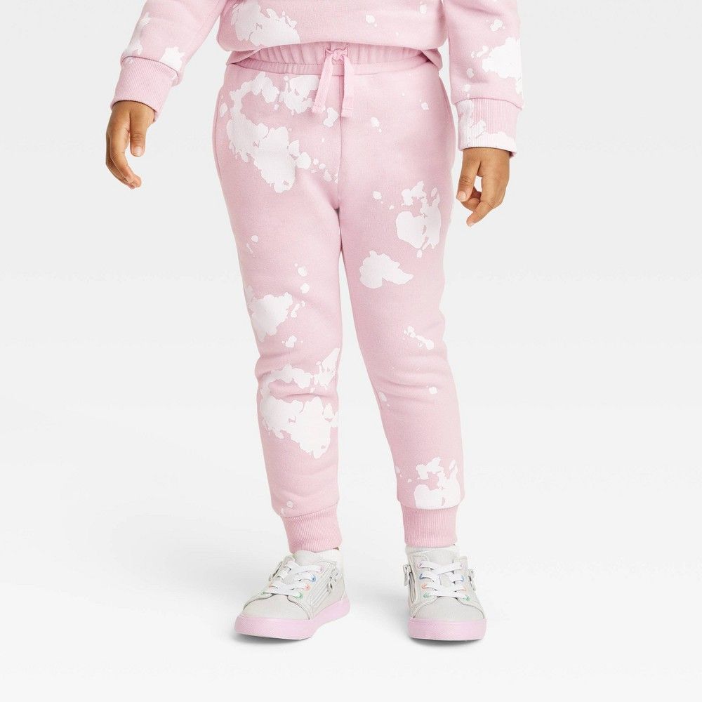 Grayson Mini Toddler Girls' Drawcord Tie-Dye Jogger Pants - Pink 3T | Target