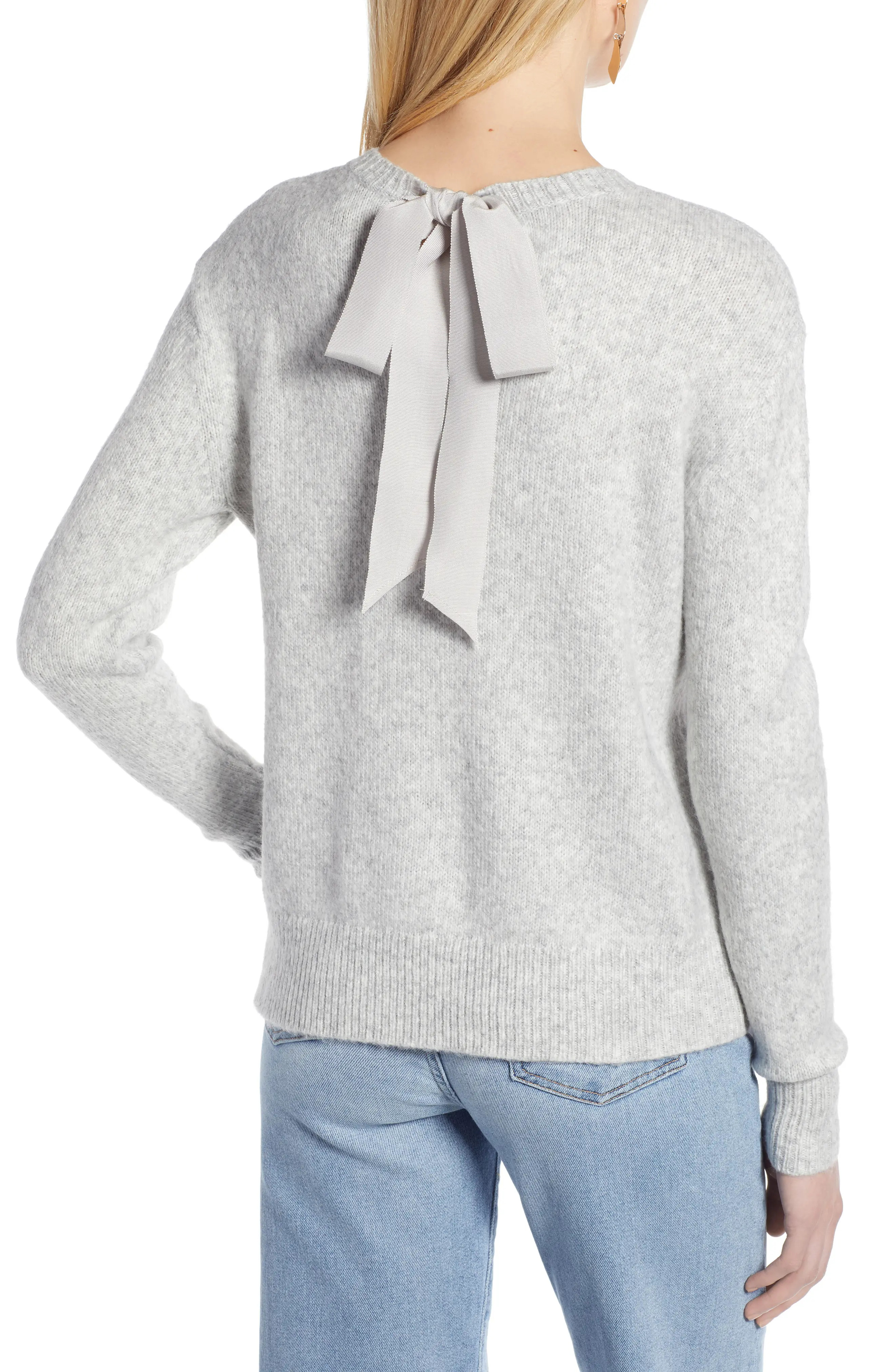 Halogen® Bow Back Sweater (Regular & Petite) | Nordstrom