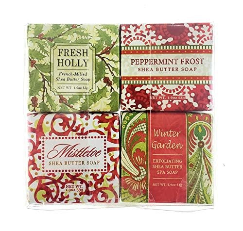Christmas Soap Sampler- Set of 4 Scents- Mistletoe, Peppermint Frost, Winter Garden and Fresh Hol... | Amazon (US)
