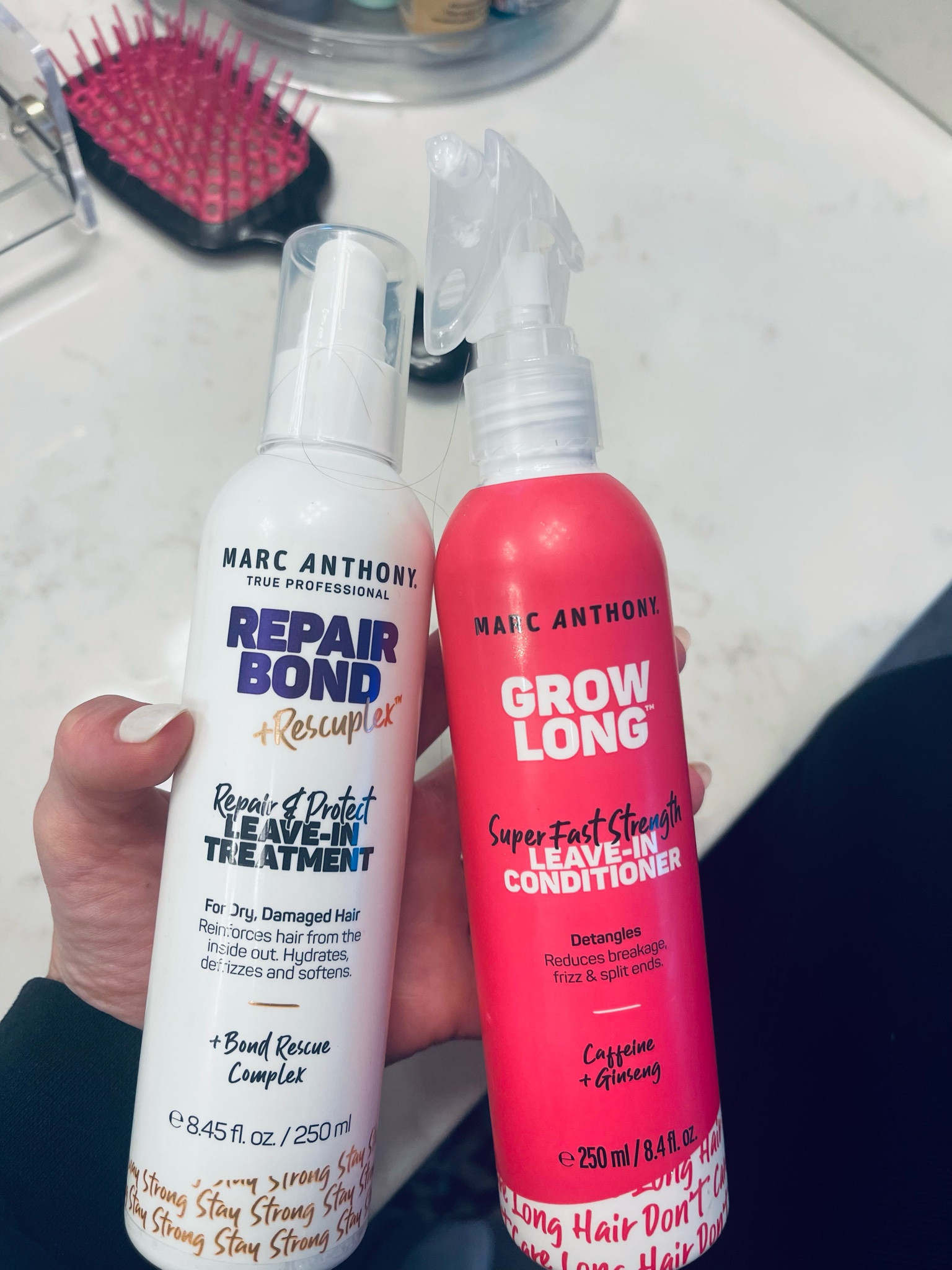 If you have little girls with thick hair and sensitive scalps, or thin baby fine hair that does not do well with heat these are your best friends! Marc Anthony has the beta products, one for a leave in conditioner or the other for a repair land protect leave in treatment! Enables me to comb through the knotty hair and still dry shiny and soft without feeling greasy, the reviews stand true! 

#LTKbeauty #LTKkids