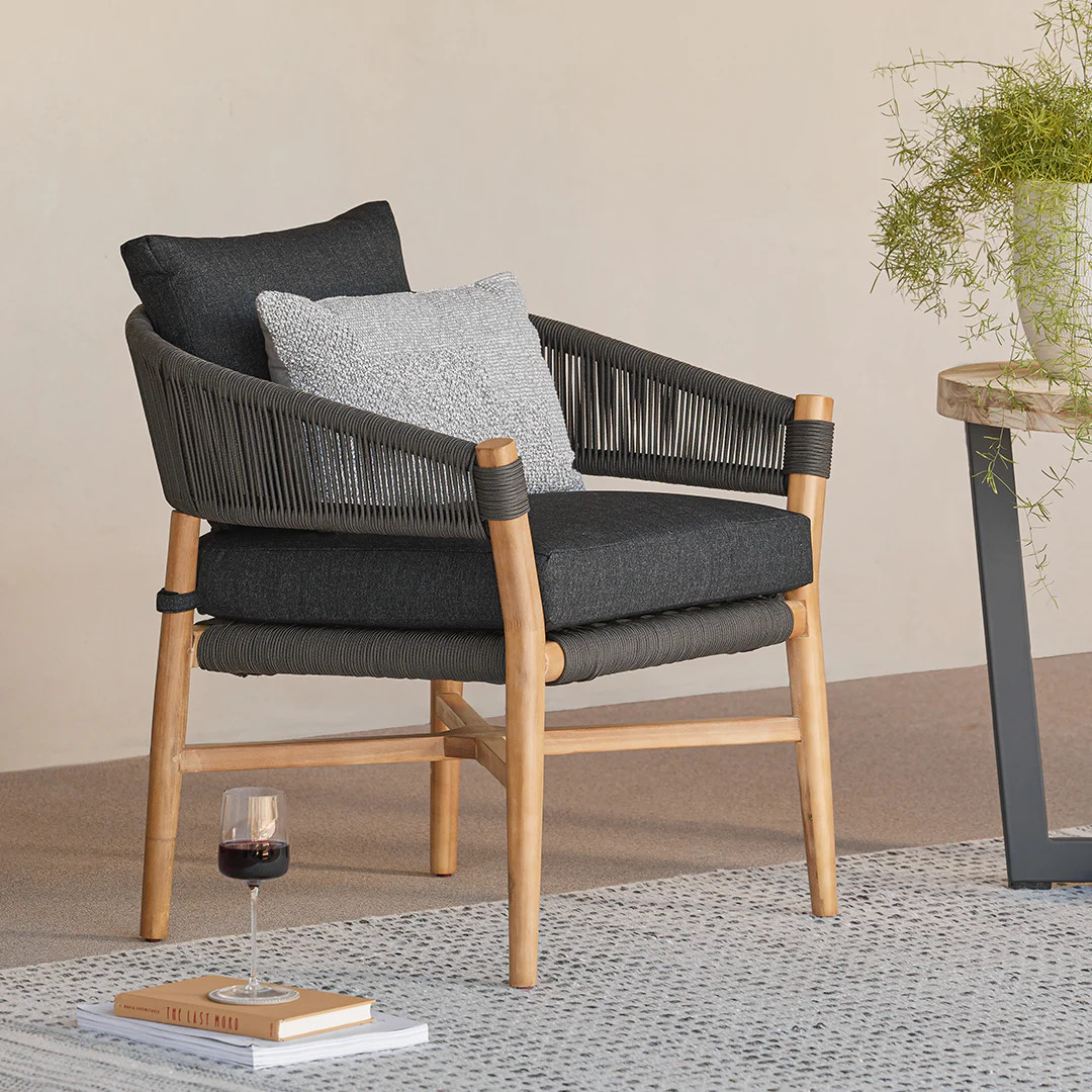 Makali 27" Outdoor Lounge Chair - Slate Gray | Article