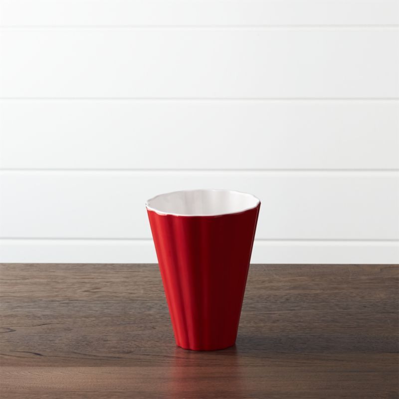 Scalloped Melamine Popcorn Cup + Reviews | Crate and Barrel | Crate & Barrel