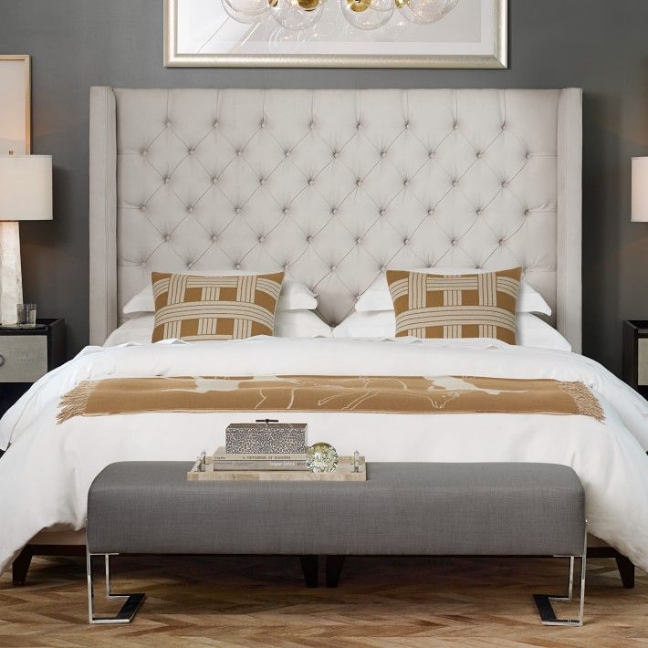 Presidio Extra Tall Diamond Tufted Bed | Williams-Sonoma