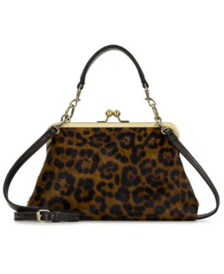 Vione Small Leopard Frame Crossbody Handbag | Macy's