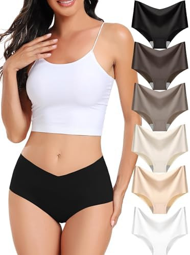 Women's Seamless No-Show Bikini Underwear Comfortable Stretch Invisible Hipster Panties for Every... | Amazon (US)