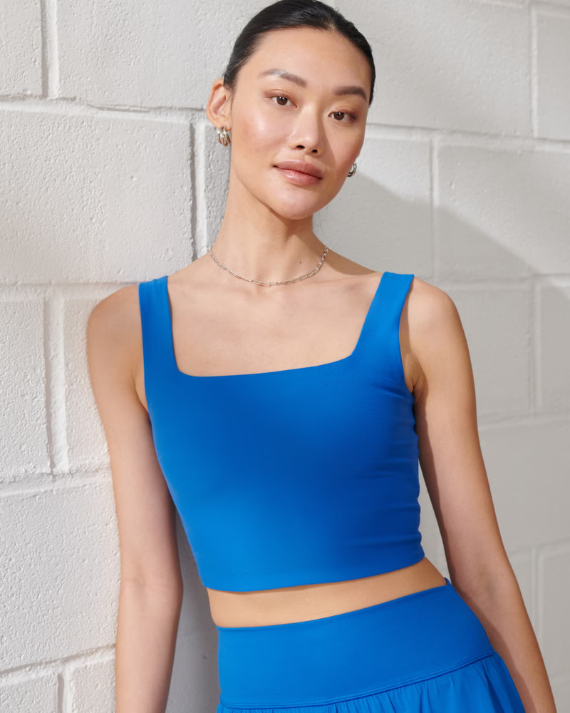 YPB sculptLUX Squareneck Slim Tank | Abercrombie & Fitch (US)