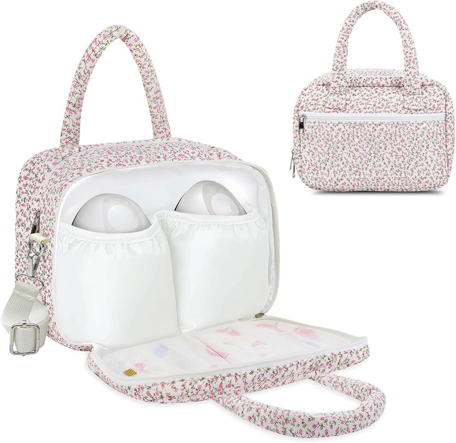 rain bunny Cotton Quilted Wearable Breast Pump Bag Compatible With Elvie, Willow and Momcozy, Pum... | Amazon (US)