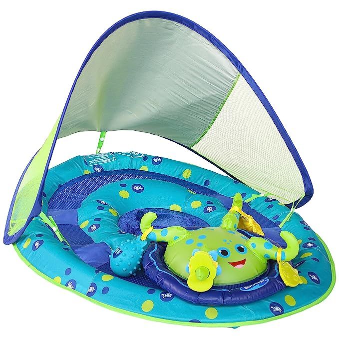 SwimWays Baby Spring Float Activity Center with Canopy -  Blue/Green Octopus | Amazon (US)