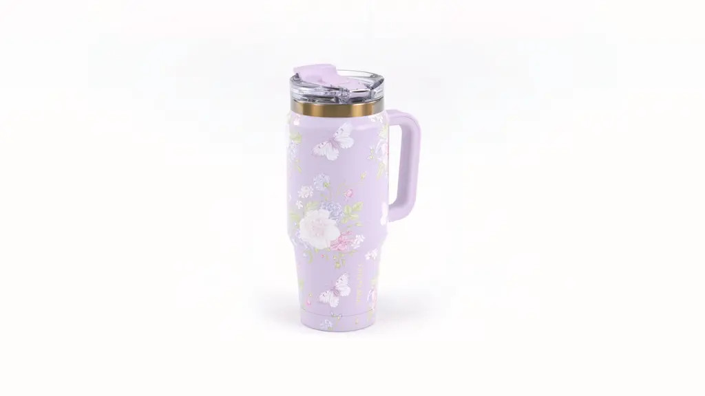 Thyme & Table 32oz Stainless Steel Luna Tumbler with Handle and Dual Straw Lid, Butterfly | Walmart (US)