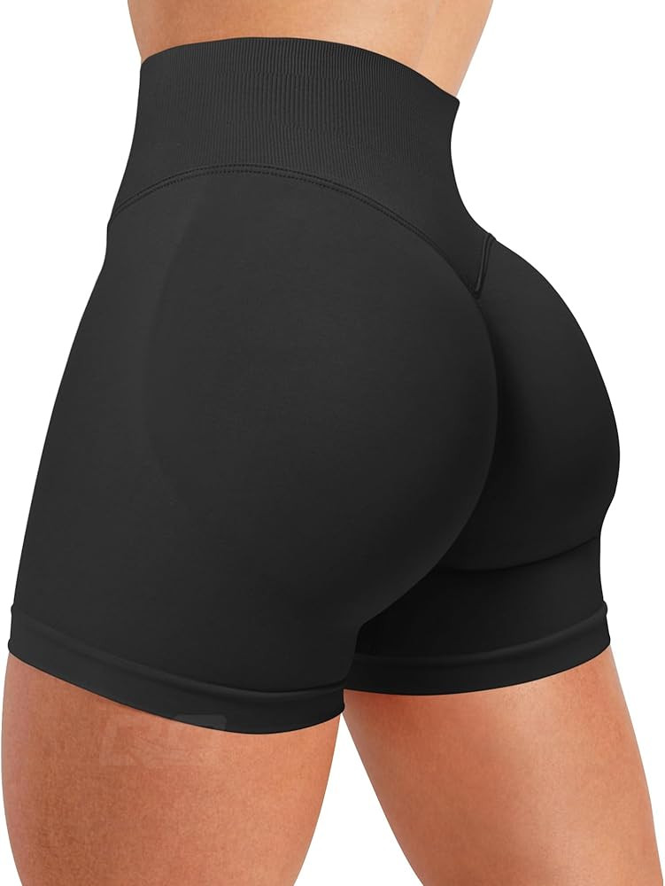 QOQ Women Workout Shorts 4.5" Scrunch Booty Gym Shorts Seamless Butt Lifting Impact Yoga Shorts | Amazon (US)