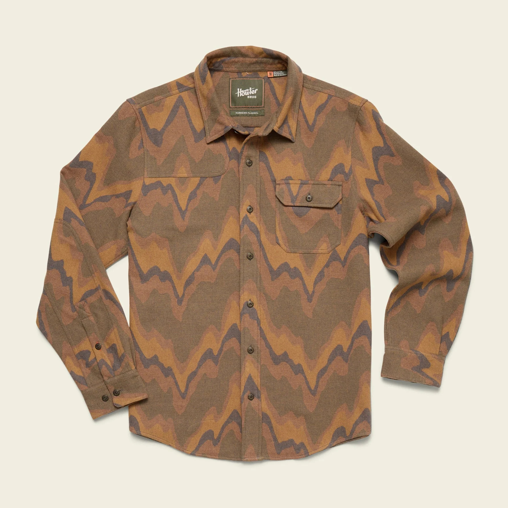 Harker's Flannel - Sediment Jacquard : Camel | Howler Brothers