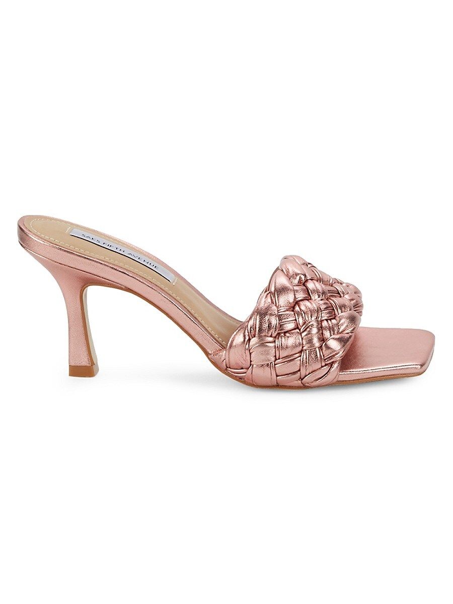 Saks Fifth Avenue Women's Braided Leather Heel Sandals - Pink - Size 8.5 | Saks Fifth Avenue OFF 5TH
